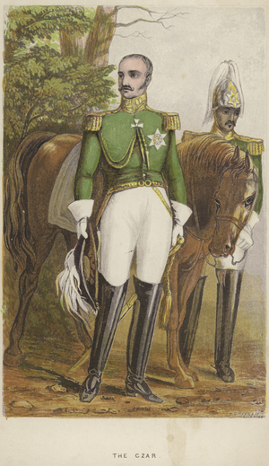 Portrait of Nicholas I of Russia (colour litho)