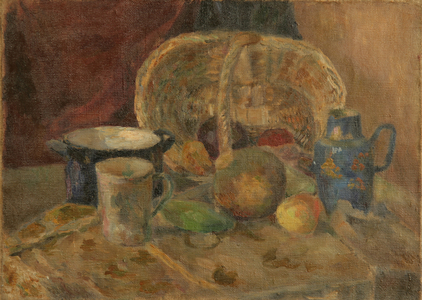Still-Life with Basket, Mugs and Fruit, 1925 (oil on canvas)