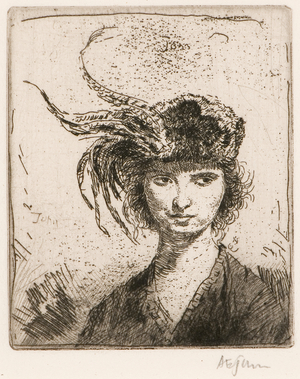 The Pheasant, c.1905 (etching on paper, ink)