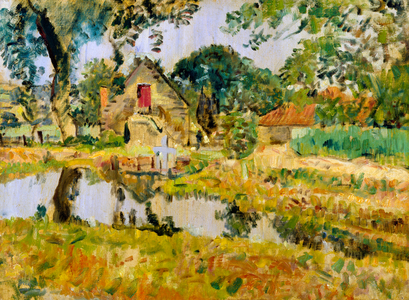 Old Mill, Fifeshire (oil on canvas) 