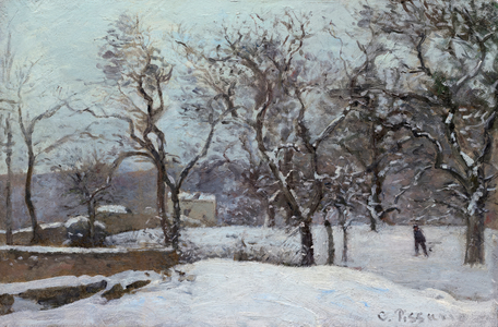 Snow at Louveciennes, c.1870 (oil on panel)