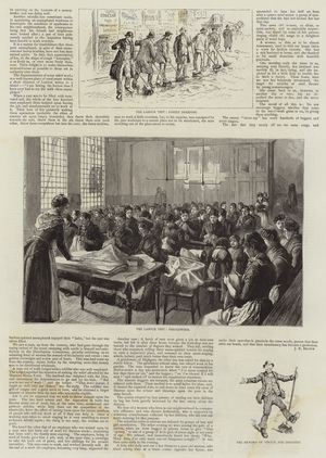 Our Artist's Sketches from Life Among the Unemployed (engraving)