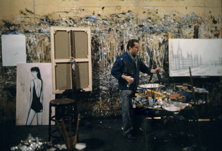 Painter Bernard Buffet in his studio (photo)