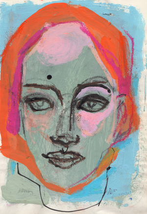 Sketchbook 24, 2025 (tempera paint, ink, pastel on paper)