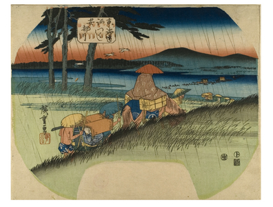 Abe River on the Tokaido, one of series of Famous River, 1836 (woodblock print on paper)
