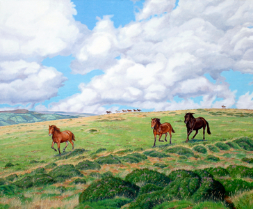 The Round-up, Hamel Down (oil on canvas)