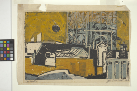 Construction (colour woodblock print)