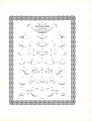 Calligraphic Pen Flourishes - Continuation of the First Series (print)
