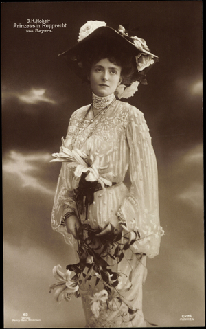 Ak I.K.H. Princess Rupprecht von Bayern Wittelsbach, Marie Gabrielle (b/w photo)