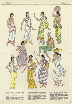 Costume Feminin Mondial (colour litho)