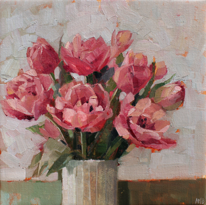 Belle Epoque Tulips, 2018 (oil on linen)