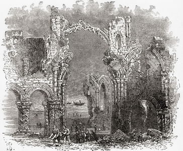 The monastery of Lindisfarne