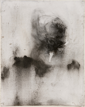Head, 1989 (charcoal and pigment on handmade paper)