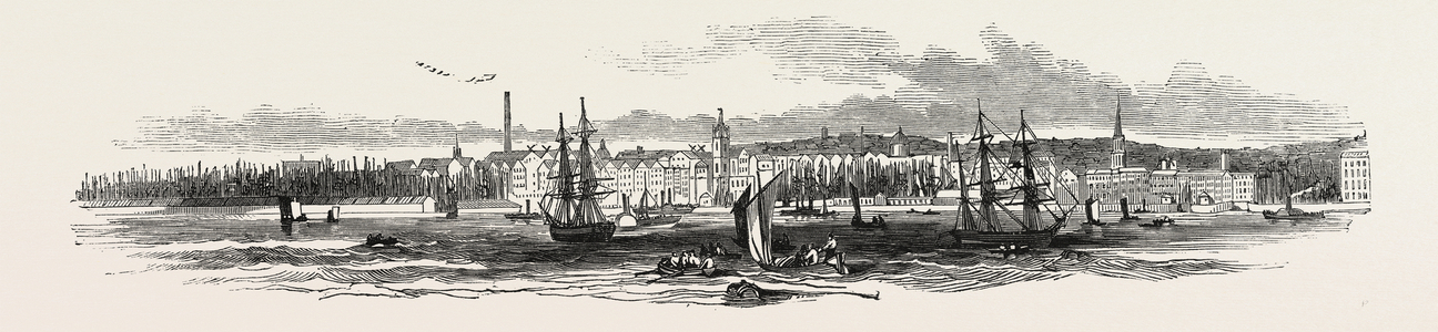 Liverpool, from Woodside, in 1846, UK