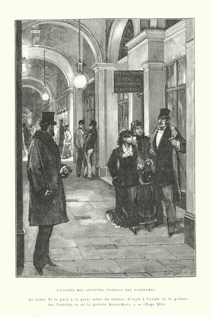 Illustration for Nana by Emile Zola (engraving)