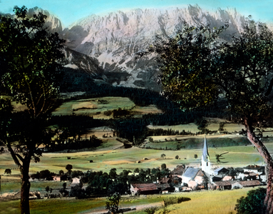 Village in scenic landscape of Tyrol, 1920s