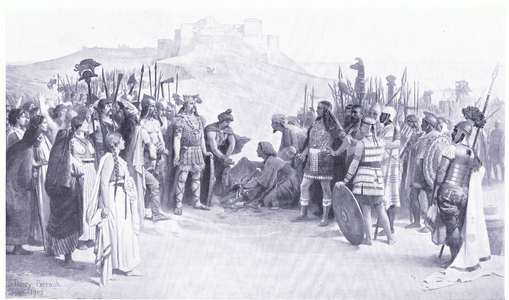 Hannibal meeting the Gallic chiefs (litho)
