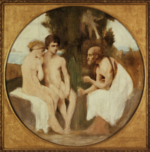 Philétas instructing Daphnis and Chloé, ca. 1875 (oil)