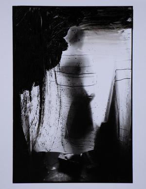 Turn, 2022 (oil on silver gelatin print)