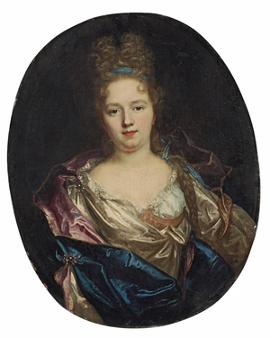 Portrait of a lady (oil on canvas) (pair to 478173)