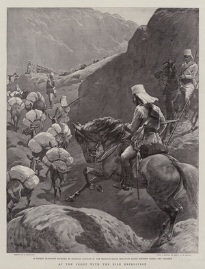 At the Front with the Nile Expedition (litho)