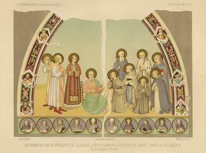 Saints, fresco in the convent of San Marco, Florence (chromolitho)