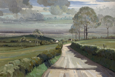 Spring Morning near Bristol (oil on canvas)