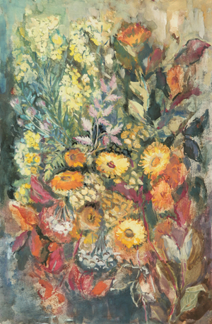 Flowers, 1978 (gouache on paper)