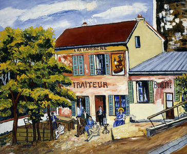 The House of Mimi-Pincon, Montmarte; Maison de Mimi-Pincon, Montmartre,  (oil on canvas)