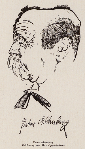 Peter Altenberg, Austrian writer and poet (litho)