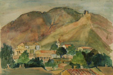 The Village of Kozy by the Elephant Mountain near the Black Sea, 1936 (w/c on paper)