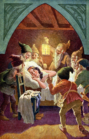 Snow White and the Seven Dwarfs, c.1900 (illustration)