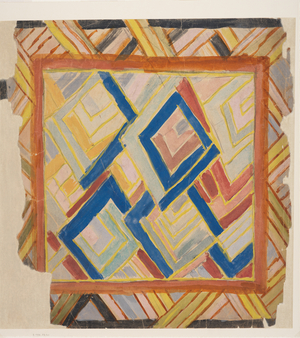 Rug design, 1913-15 (graphite and bodycolour on paper)