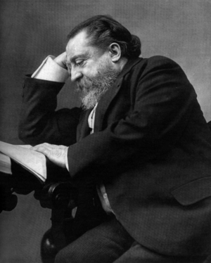 Catulle Mendes (1841-1909) french poet and writer, photo Bert from french paper "Le Theatre" february 1909
