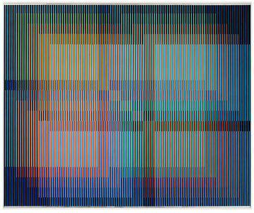 Physichromie 508, 1970 (acrylic paint on cardboard, plastic inserts, wood)