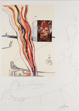 Liquid and Gaseous Television, 1976 (paper, ink, etching, drypoint, litho, silkscreen & collage)