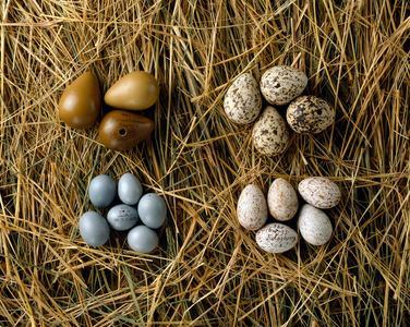 Various bird eggs