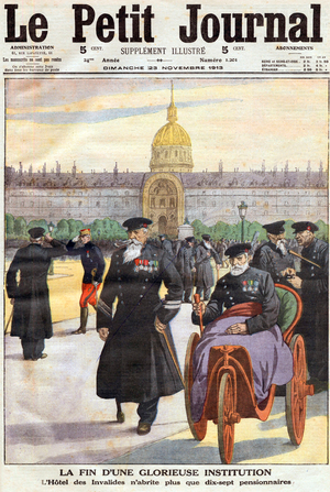 End of a glorious institution: the Invalides, 1913 (print)