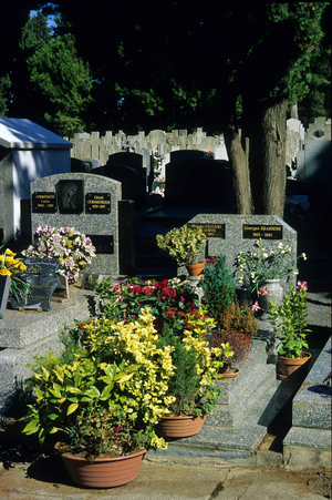 Grave of french singer Georges Brassens (1921-1981) in cemetery in Sete, south of France