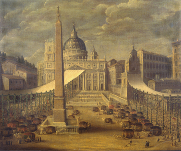 Corpus Christi Procession in the Piazza San Pietro (oil on canvas)