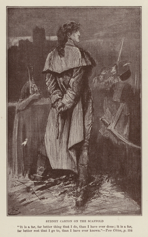 Illustration for A Tale of Two Cities by Charles Dickens (litho)