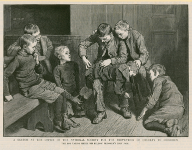 Sketch at the Office of the National Society for the Prevention of Cruelty to Children (engraving)