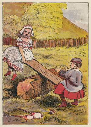 See-saw, Margery Daw (colour litho)