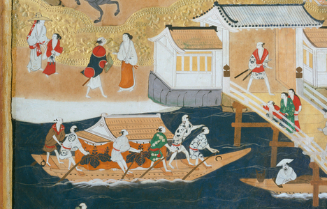 Osakazu Byobu - Japanese eight-panel folding screen (painting)