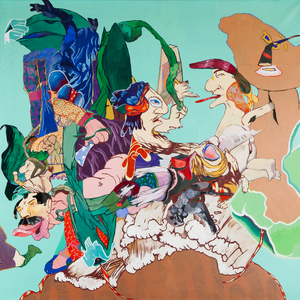 Treasure Island, 1970 (Mixed technique, collages on canvas)
