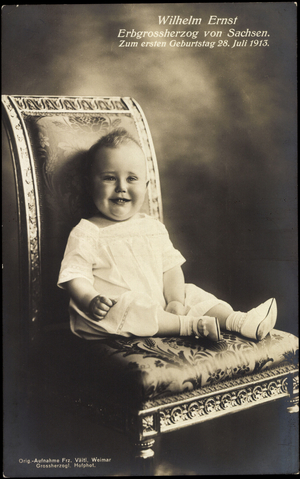 Ak Hereditary Grand Duke Wilhelm Ernst of Saxony Weimar Eisenach (b/w photo)
