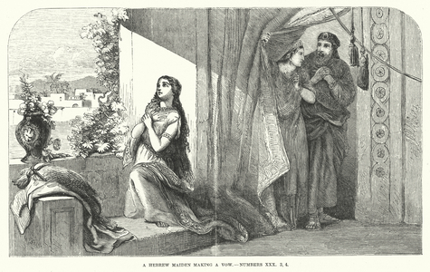 A Hebrew Maiden making a Vow, Numbers XXX, 3, 4 (engraving)