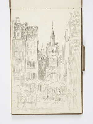 Nuremberg sketchbook, 1909 (July) (drawing)