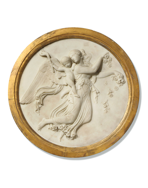 Bas-relief roundel of 'Day', c.1815-20 (marble in giltwood frame)