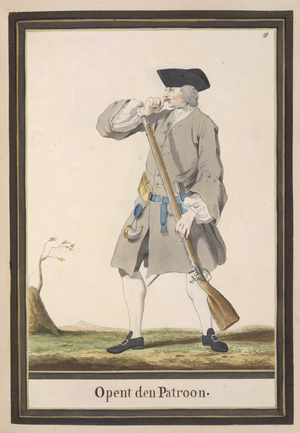Soldier with musket.